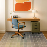 Neutral Living Room Rug - 10x14 Farmhouse Beige Brown Large Area Rug for Dining Room, Bedroom, Low Pile Lightweight Washable