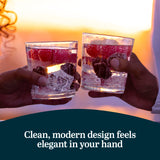 Libbey Ascent Tumbler and Rocks Drinking Glasses Set of 16, Glass Drinking Glasses with Curvature, Versatile Glassware Set for Parties and More