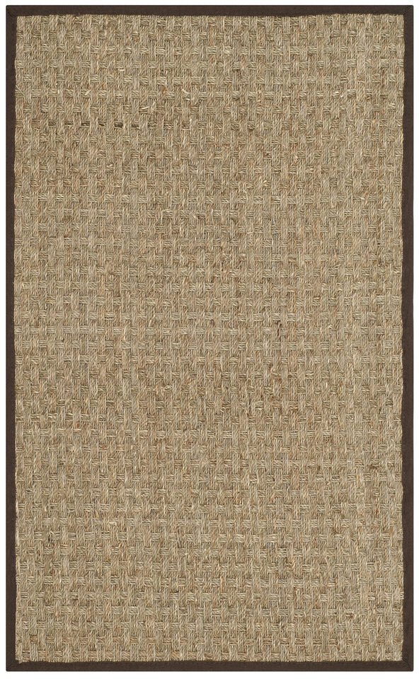 SAFAVIEH Area Rug 8x10 - Natural Fiber Collection - Large - Natural & Beige, Seagrass, Basketweave Pattern (NF114A)