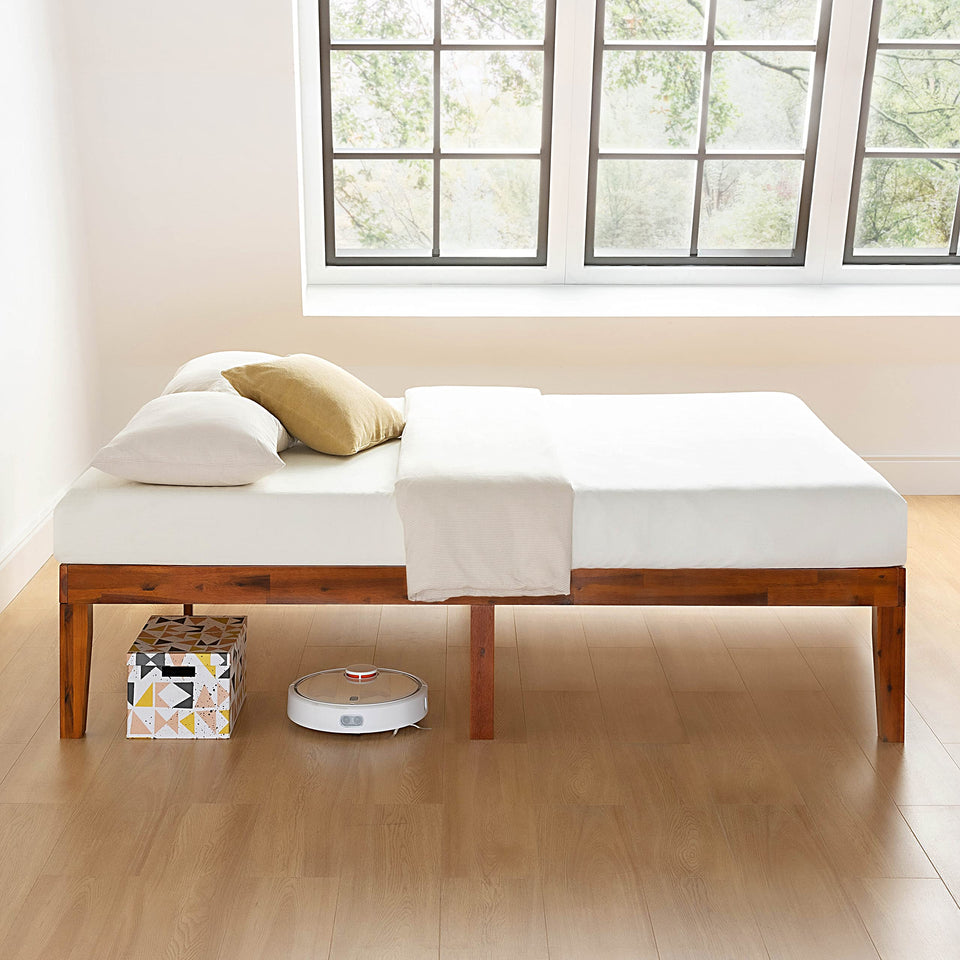 Mellow Naturalista Classic 12-Inch Solid Wood Platform Bed | Wooden Slats, No Box Spring Needed, Easy Assembly | Full, Espresso