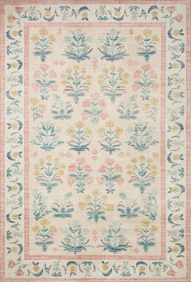Loloi Rifle Paper Co. Eden Collection EDE-02 Mughal Garden Cream 7'-6" x 9'-6" Area Rug