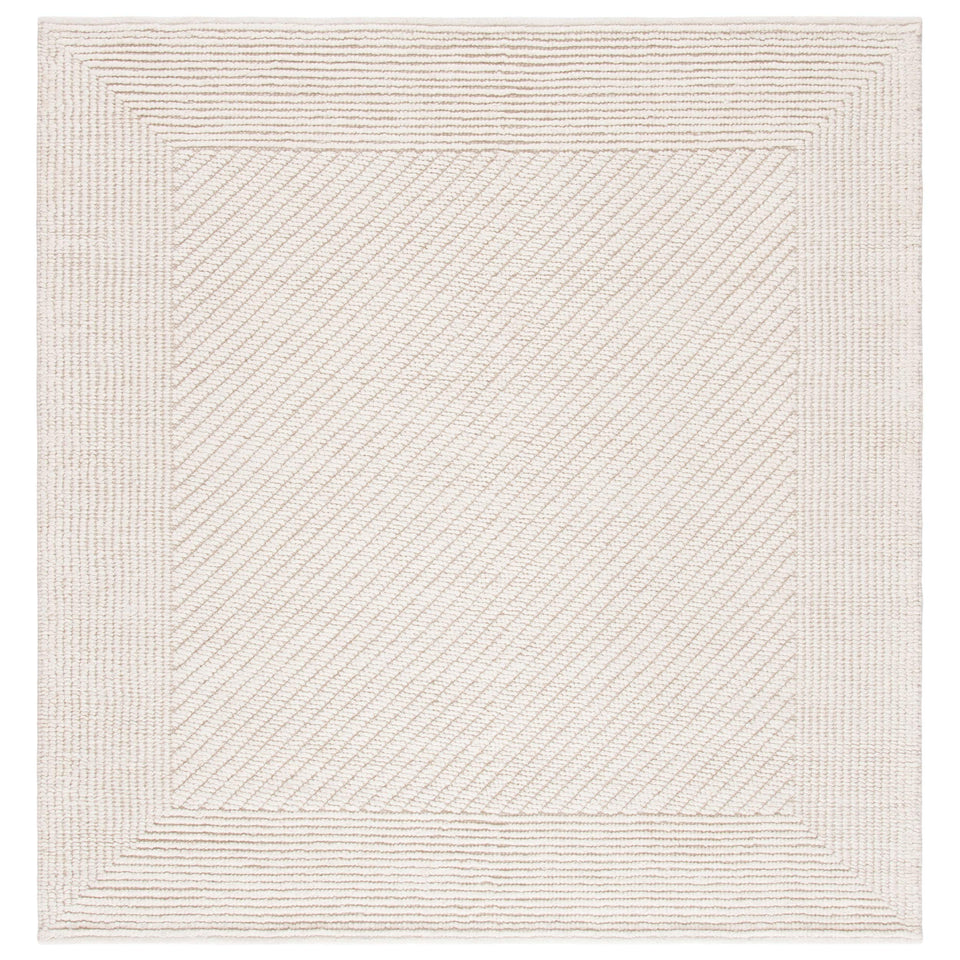 SAFAVIEH Area Rug 8x10 - Natura Collection - Large - Ivory, Handmade Wool, Ideal for Living Room, Bedroom, Dining Space (NAT450A)