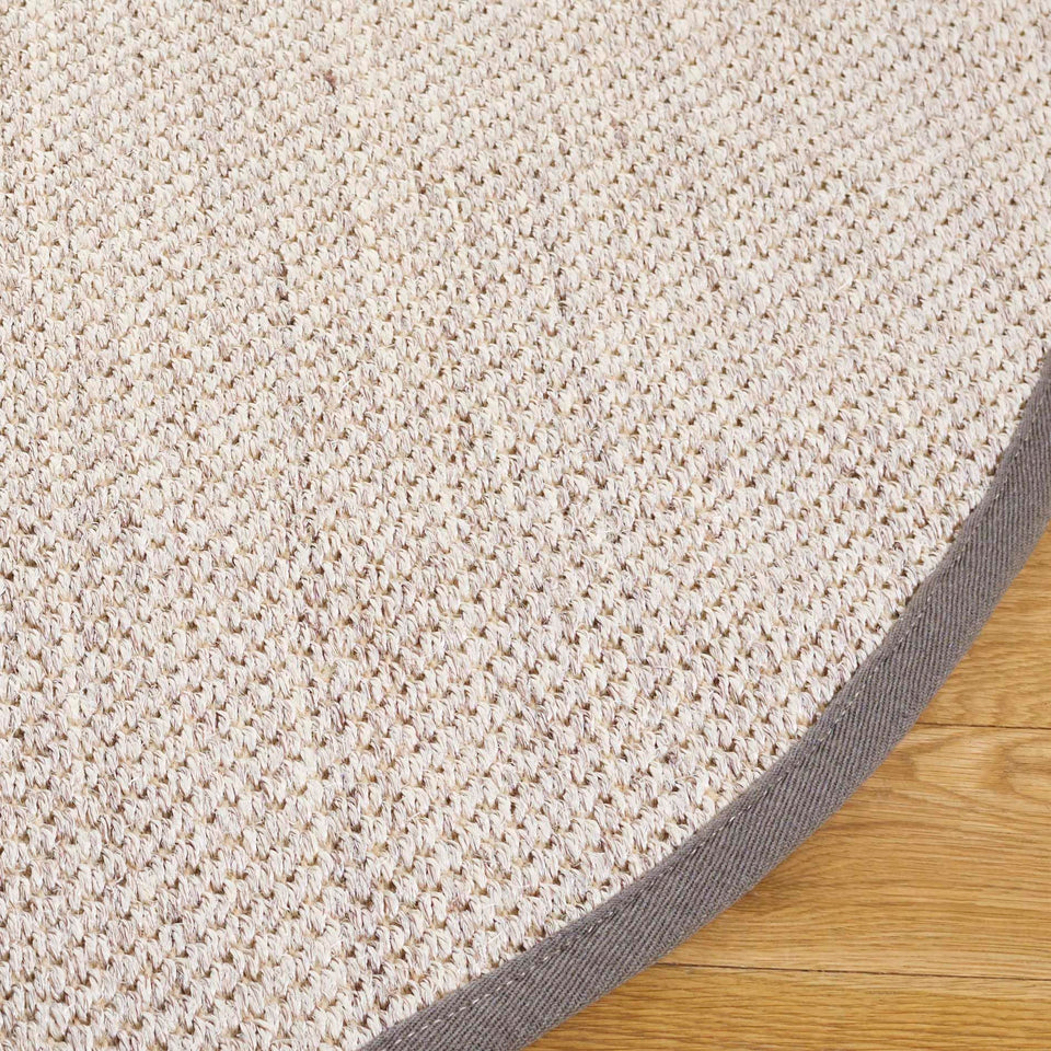 SAFAVIEH Area Rug 8x10 - Natural Fiber Collection - Large - Marble & Beige, Sisal, Woven Design with Border (NF143C)