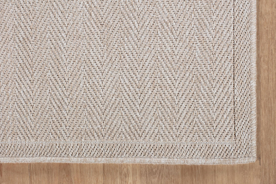 CAMILSON Easy Jute Rug 10x14, Indoor Outdoor Natural Color Fiber Area Rugs for Living Room Patio and Kitchen Rug Herringbone Woven Design Easy-Cleaning Washable Outside Carpet Alfombras 10 x 14