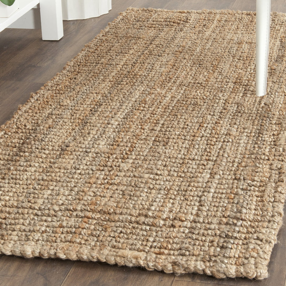 SAFAVIEH Area Rug 9x12 - Natural Fiber Collection - Large - Natural Brown, Handmade Jute, Farmhouse Style, Chunky Textured Thick Pile (NF447A)