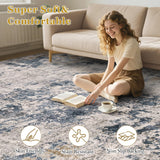 Area Rugs for Living Room: 12x15 Abstract Washable Rug Modern Neutral Large Soft Stain Resistant Non-Slip Backing Machine Table for Bedroom Dining Room Indoor Home Office Carpet - Gold Brown