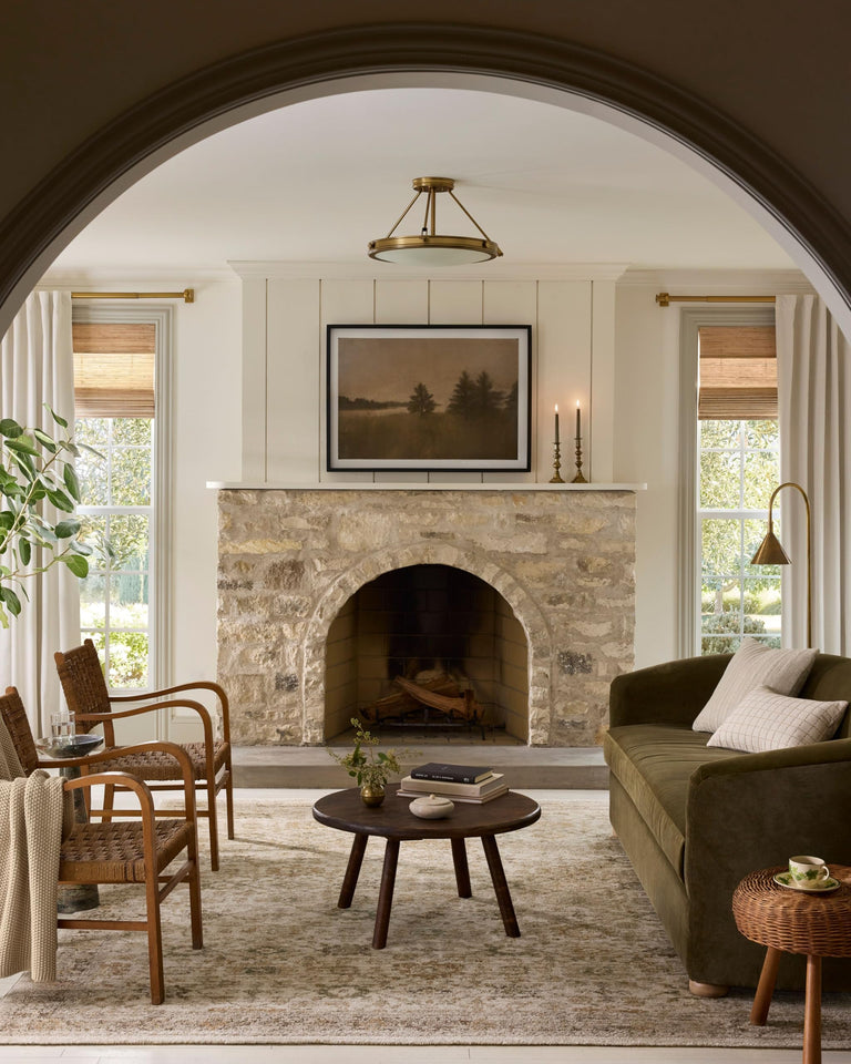 Loloi Magnolia Home by Joanna Gaines Pace Collection PAC-01 Natural/Stone 9'-6" x 12'-3" Area Rug