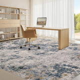 Area Rugs for Living Room: 12x15 Abstract Washable Rug Modern Neutral Large Soft Stain Resistant Non-Slip Backing Machine Table for Bedroom Dining Room Indoor Home Office Carpet - Gold Brown