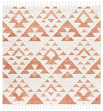 SAFAVIEH Area Rug 8x10 - Moroccan Tassel Shag Collection - Large - Ivory & Brown, Boho Design, Non-Shedding & Easy Cleaning, Plush Pile, Ideal for Living Room, Bedroom, Dining Space (MTS688A)