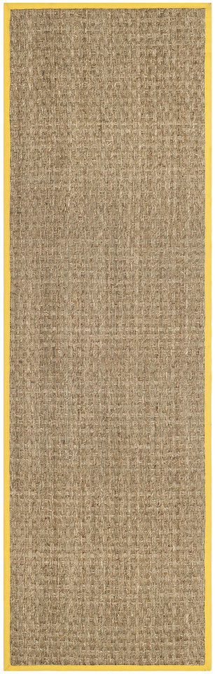 SAFAVIEH Area Rug 8x10 - Natural Fiber Collection - Large - Natural & Beige, Seagrass, Basketweave Pattern (NF114A)