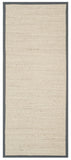 SAFAVIEH Area Rug 8x10 - Natural Fiber Collection - Large - Marble & Beige, Sisal, Woven Design with Border (NF143C)