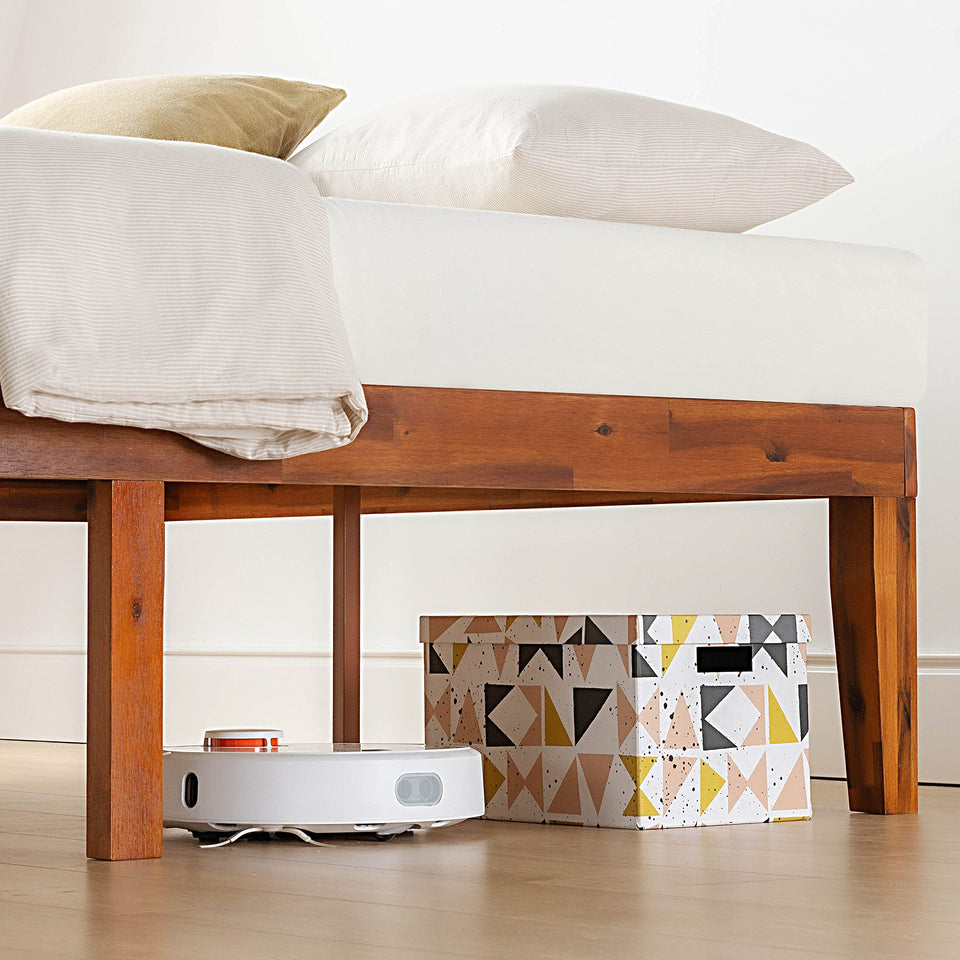 Mellow Naturalista Classic 12-Inch Solid Wood Platform Bed | Wooden Slats, No Box Spring Needed, Easy Assembly | Full, Espresso