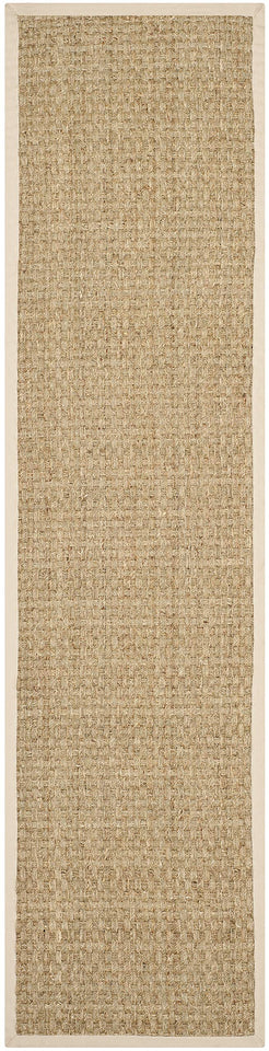 SAFAVIEH Area Rug 8x10 - Natural Fiber Collection - Large - Natural & Beige, Seagrass, Basketweave Pattern (NF114A)