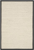 SAFAVIEH Area Rug 8x10 - Natural Fiber Collection - Large - Marble & Beige, Sisal, Woven Design with Border (NF143C)