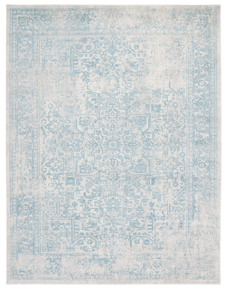SAFAVIEH Evoke Collection Area Rug - 9' x 12', Ivory & Taupe, Oriental Distressed Design, Non-Shedding & Easy Care, Ideal for High Traffic Areas in Living Room, Bedroom (EVK256E)