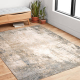 Loloi Teagan Collection TEA-03 Ivory/Sand 9'-9" x 13'-6" Area Rug, Large, Soft Neutral Rug, High-Traffic for Living Room, Bedroom, Home Office, Dining Area