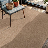 CAMILSON Easy Jute Rug 10x14, Indoor Outdoor Natural Color Fiber Area Rugs for Living Room Patio and Kitchen Rug, Sisal Boho Woven Design, Easy-Cleaning, Washable Outside Carpet Alfombras (10 x 14)