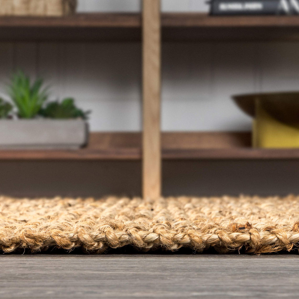 JONATHAN Y Handwoven Jute Fringe Natural Indoor Area Rug, 8x10, Pata, Bohemian, Rustic, Cottage, Easy-Cleaning for Living Room, Bedroom, Kitchen, Non-Shedding (NRF103A-8)