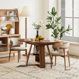 43.3in-59in Extendable Round Dining Table for 4-8,Modern Kitchen Oval Dining Table with Removable Leaves Space Saving,Wood Base with Storage Shelf for Kitchen Living Room (Walnut)