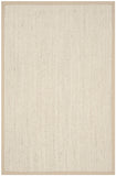 SAFAVIEH Area Rug 8x10 - Natural Fiber Collection - Large - Marble & Beige, Sisal, Woven Design with Border (NF143C)