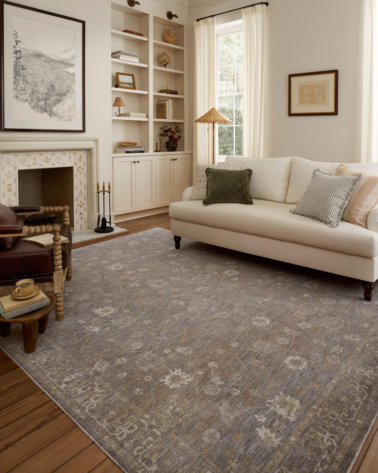 Loloi Chris Loves Julia Louisa Collection LOI-03 Taupe/Ivory 7'-10" x 10', .38" Pile Height, Area Rug