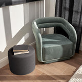 ZICOTO Beautiful Boucle Pouf Ottoman and Foot Rest - Elevate Your Living Room Decor with Lightweight Comfort and Charm - A Round Modern Foam Filled Foot Stool Perfect to Rest Your Feet