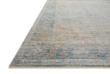 Loloi Magnolia Home by Joanna Gaines Millie Collection MIE-02 Sky/Gold 7'-10" x 10', .25" Pile Height, Area Rug
