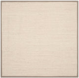 SAFAVIEH Area Rug 8x10 - Natural Fiber Collection - Large - Marble & Beige, Sisal, Woven Design with Border (NF143C)
