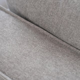 Acanva Luxury Modular Sectional Living Room Sofa Set, Modern Minimalist Style Couch with Ottoman and Chaise, L-Shape, Linen-Like Cream