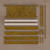 Bme Vivian 14 Inch Deluxe Bed Frame with Headboard, Rustic & Scandinavian Style with Solid Acacia Wood, No Box Spring Needed, 12 Strong Wood Slat Support, Easy Assembly, King, Rustic Golden Brown