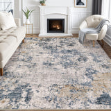 Area Rugs for Living Room: 12x15 Abstract Washable Rug Modern Neutral Large Soft Stain Resistant Non-Slip Backing Machine Table for Bedroom Dining Room Indoor Home Office Carpet - Gold Brown