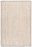 SAFAVIEH Area Rug 8x10 - Natural Fiber Collection - Large - Marble & Beige, Sisal, Woven Design with Border (NF143C)