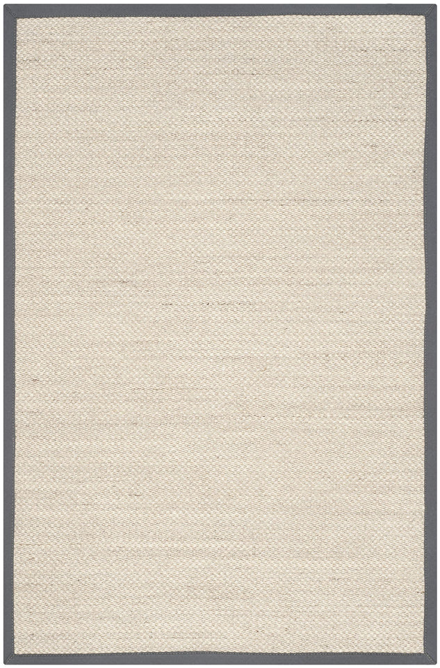 SAFAVIEH Area Rug 8x10 - Natural Fiber Collection - Large - Marble & Beige, Sisal, Woven Design with Border (NF143C)