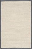 SAFAVIEH Area Rug 8x10 - Natural Fiber Collection - Large - Marble & Beige, Sisal, Woven Design with Border (NF143C)