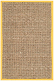 SAFAVIEH Area Rug 8x10 - Natural Fiber Collection - Large - Natural & Beige, Seagrass, Basketweave Pattern (NF114A)