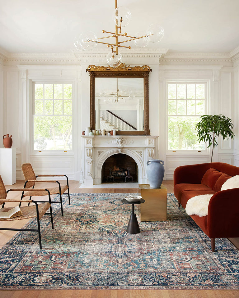 Loloi Margot Collection MAT-01 Antique/Sage 8'-6" x 11'-6" Area Rug, No-Shed Easy Clean Large Patterned Area Rug for Living Room, Bedroom, Dining Area