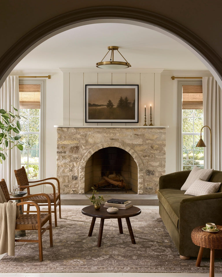 Loloi Magnolia Home by Joanna Gaines Pace Collection PAC-01 Natural/Stone 9'-6" x 12'-3" Area Rug