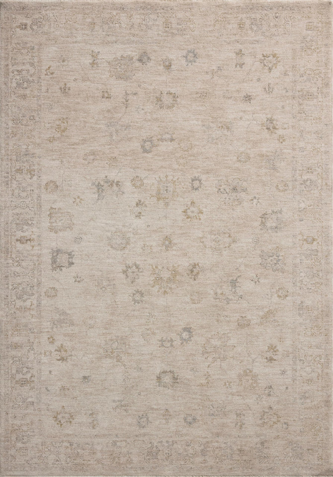Loloi Chris Loves Julia Louisa Collection LOI-03 Taupe/Ivory 7'-10" x 10', .38" Pile Height, Area Rug