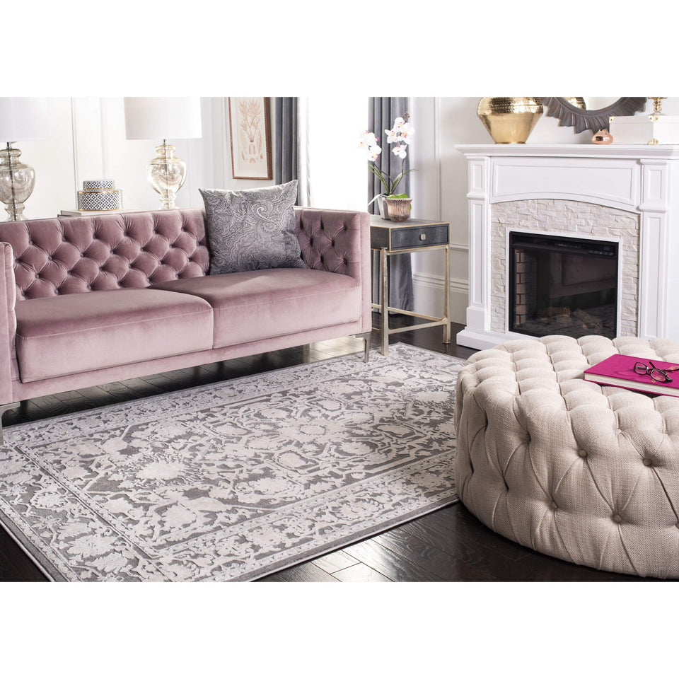 SAFAVIEH Area Rug 9x12 - Reflection Collection - Large - Cream & Ivory, Non-Shedding & Easy Cleaning, Ideal for Living Room, Bedroom, Dining Space (RFT665D)