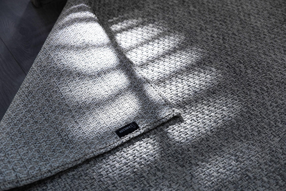 CAMILSON Easy Jute Rug 10x14, Indoor Outdoor Natural Color Fiber Area Rugs for Living Room Patio and Kitchen Rug Herringbone Woven Design Easy-Cleaning Washable Outside Carpet Alfombras 10 x 14