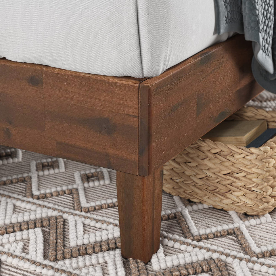 ZINUS Vivek Deluxe Wood Platform Bed Frame with Headboard, Wood Slat Support, No Box Spring Needed, Easy Assembly, Queen