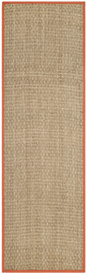 SAFAVIEH Area Rug 8x10 - Natural Fiber Collection - Large - Natural & Beige, Seagrass, Basketweave Pattern (NF114A)