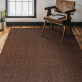 CAMILSON Easy Jute Rug 10x14, Indoor Outdoor Natural Color Fiber Area Rugs for Living Room Patio and Kitchen Rug Herringbone Woven Design Easy-Cleaning Washable Outside Carpet Alfombras 10 x 14