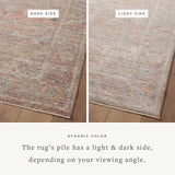 Loloi Magnolia Home by Joanna Gaines Millie Collection MIE-02 Sky/Gold 7'-10" x 10', .25" Pile Height, Area Rug