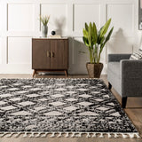 nuLOOM 8x11 Ansley Moroccan Tassel Area Rug, Light Grey, High-Low Textured Bohemian Design, Plush High Pile, Stain Resistant, For Bedroom, Living Room, Hallway, Entryway