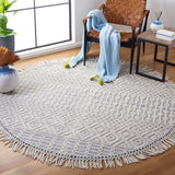SAFAVIEH Area Rug 8x10 - Natura Collection - Large - Ivory, Handmade Wool, Moroccan Boho Fringe Design, Ideal for Living Room, Bedroom, Dining Space (NAT852B)