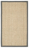 SAFAVIEH Area Rug 8x10 - Natural Fiber Collection - Large - Natural & Beige, Seagrass, Basketweave Pattern (NF114A)