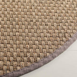 SAFAVIEH Area Rug 8x10 - Natural Fiber Collection - Large - Natural & Beige, Seagrass, Basketweave Pattern (NF114A)