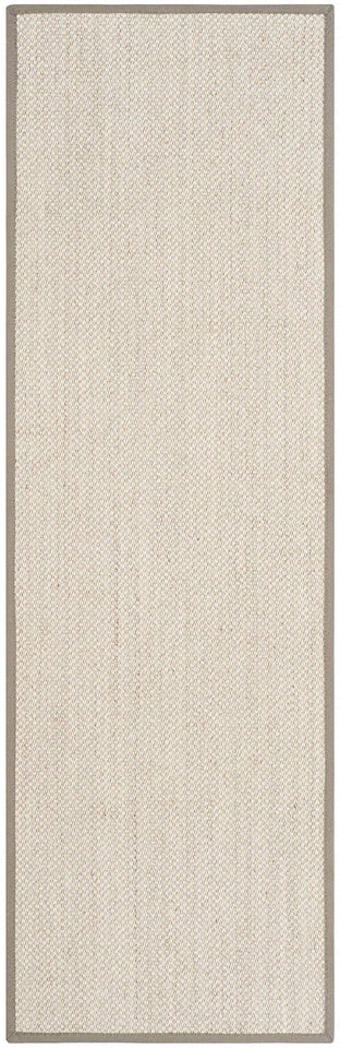 SAFAVIEH Area Rug 8x10 - Natural Fiber Collection - Large - Marble & Beige, Sisal, Woven Design with Border (NF143C)
