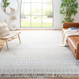 SAFAVIEH Area Rug 8x10 - Natura Collection - Large - Ivory, Handmade Wool, Moroccan Boho Fringe Design, Ideal for Living Room, Bedroom, Dining Space (NAT852B)